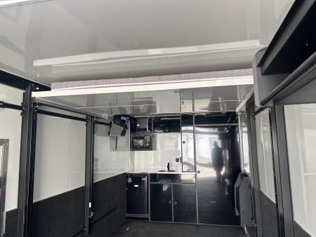 New 2026 ATC 28 FT ROM 450 ALUMINUM ENCLOSED CAR HAULER PREMIUM ESCAPE DOOR TRACK DAY TRAILER WITH BATHROOM 10K GVWR