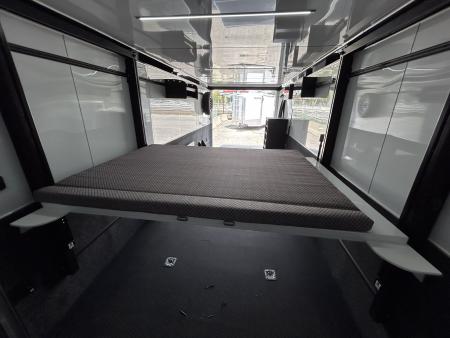 New 2026 ATC 28 FT ROM 450 ALUMINUM ENCLOSED CAR HAULER PREMIUM ESCAPE DOOR TRACK DAY TRAILER WITH BATHROOM 10K GVWR