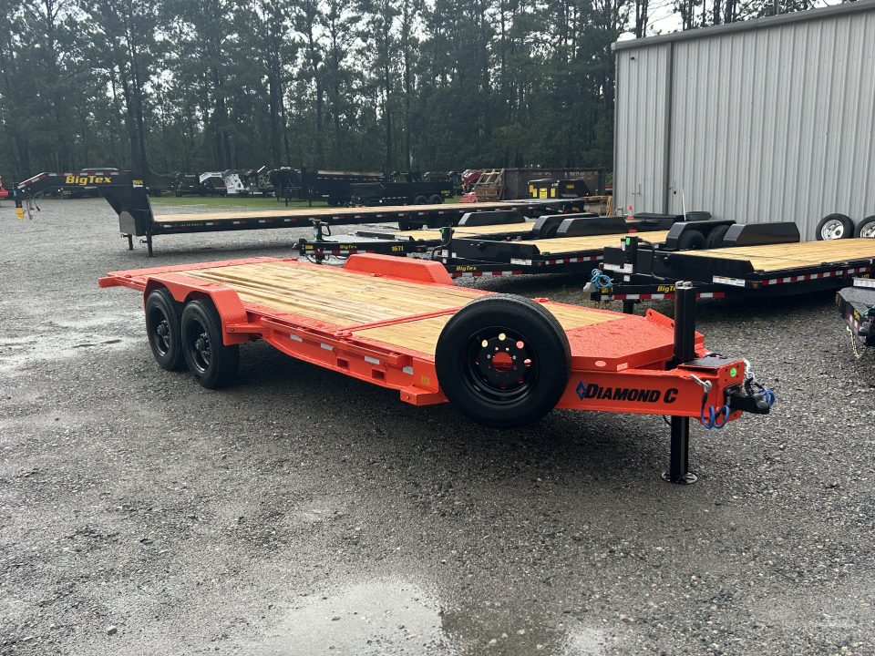 New 2027 Diamond C HDT210 Tilt Trailer, 82x20 (16ft+4ft) HUGE 10K Super Single Axles, Hydraulic Jack, #18460 Payload