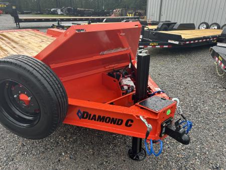 New 2027 Diamond C HDT210 Tilt Trailer, 82x20 (16ft+4ft) HUGE 10K Super Single Axles, Hydraulic Jack, #18460 Payload