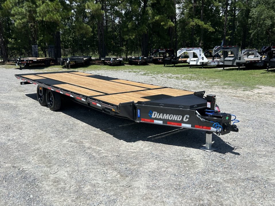 New 2027 Diamond C DET208 Tilt Trailer, 8.5x24 (20ft+4ft) Tilt with 8K Axles, #12,700 Payload