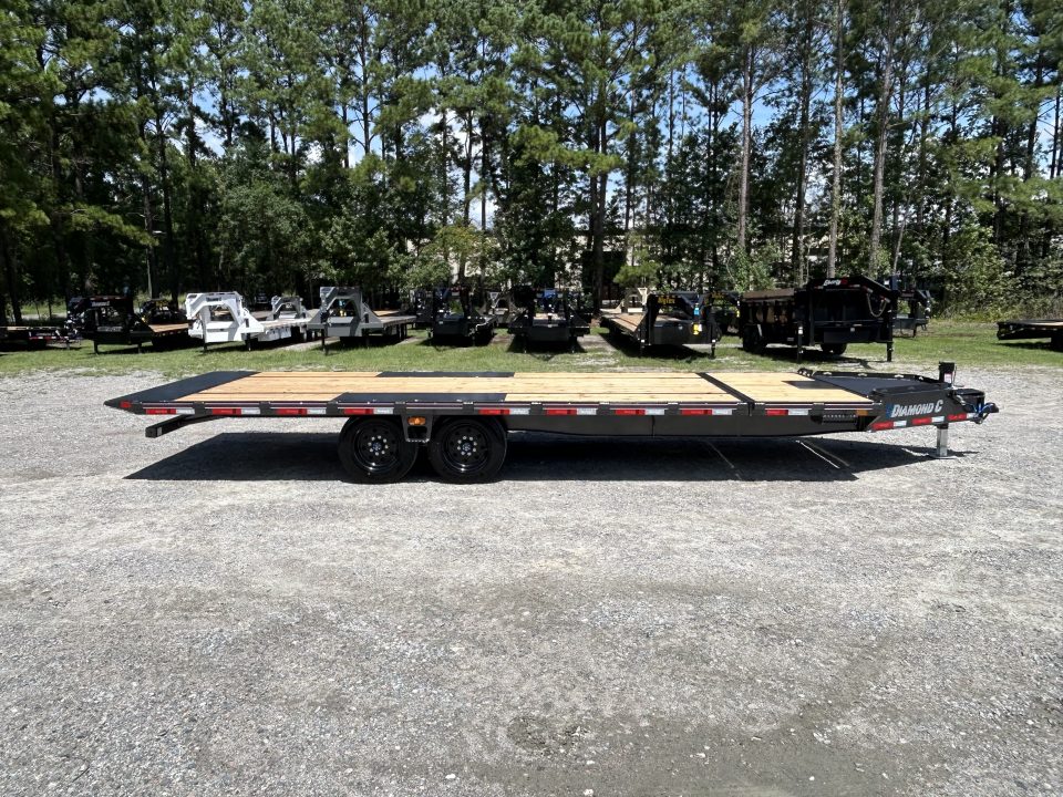 New 2027 Diamond C DET208 Tilt Trailer, 8.5x24 (20ft+4ft) Tilt with 8K Axles, #12,700 Payload