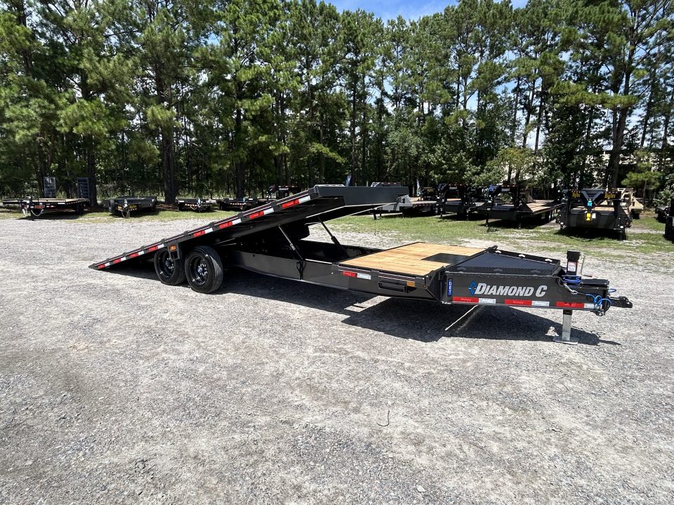 New 2027 Diamond C DET208 Tilt Trailer, 8.5x24 (20ft+4ft) Tilt with 8K Axles, #12,700 Payload