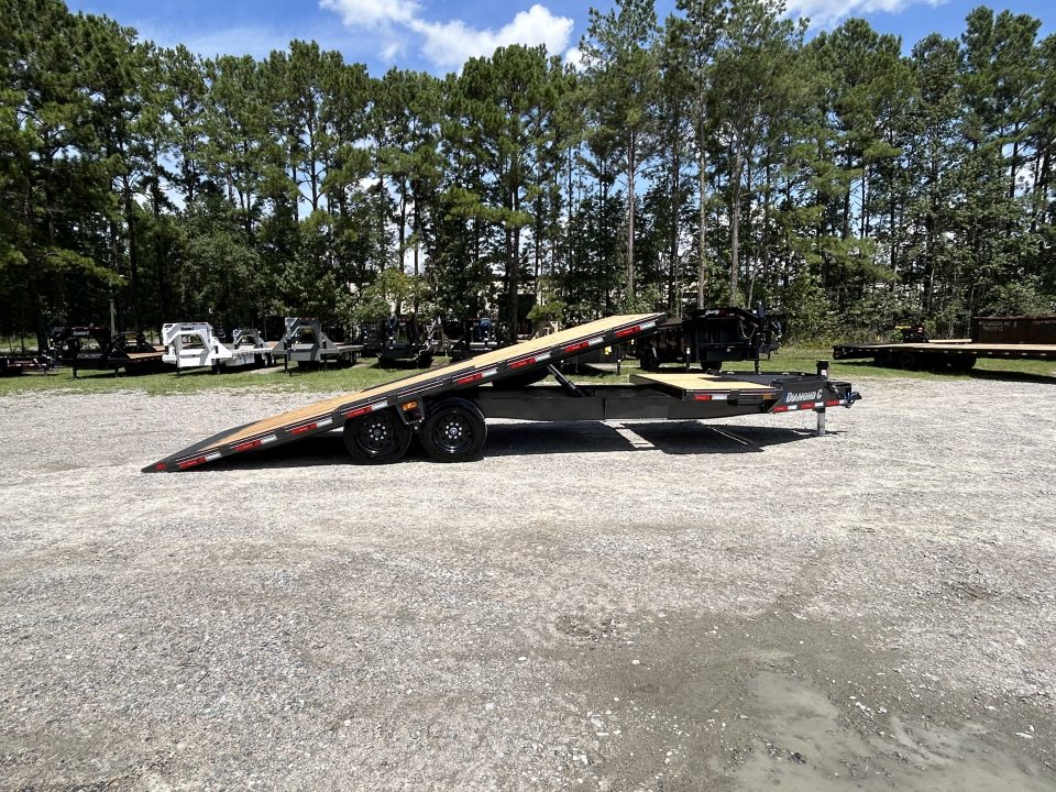 New 2027 Diamond C DET208 Tilt Trailer, 8.5x24 (20ft+4ft) Tilt with 8K Axles, #12,700 Payload