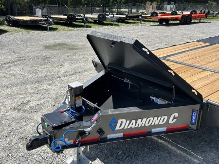 New 2027 Diamond C DET208 Tilt Trailer, 8.5x24 (20ft+4ft) Tilt with 8K Axles, #12,700 Payload