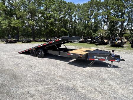 New 2027 Diamond C DET208 Tilt Trailer, 8.5x24 (20ft+4ft) Tilt with 8K Axles, #12,700 Payload