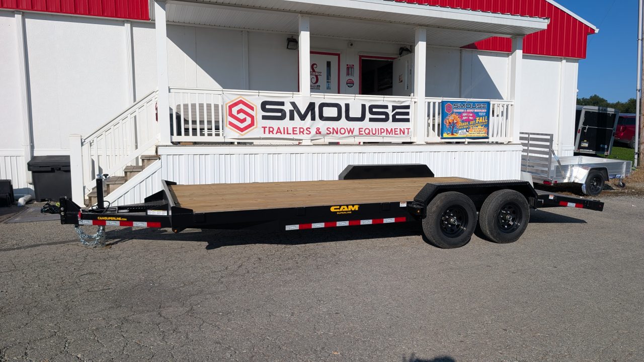 New 2026 CAM Superline 20' HD Wood Deck Car Hauler w/ DS Removable Fender