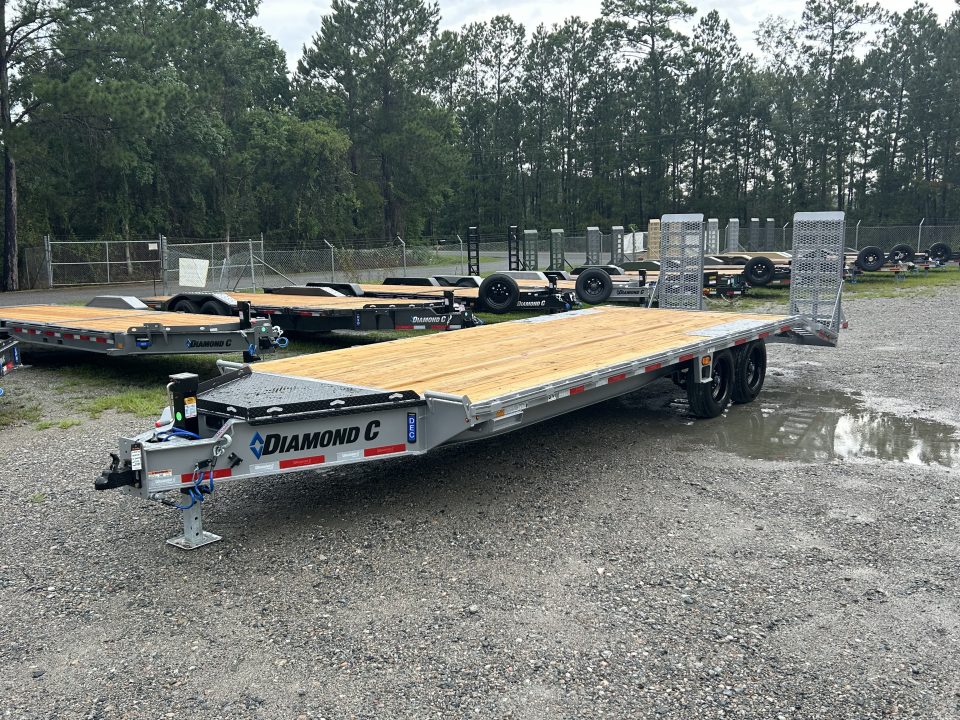 New 2027 Diamond C DEC208 Deckover Trailer, 8.5x24 ( 19ft Deck +5ft Dovetail ) , 8K Axles, #13,340 Payload