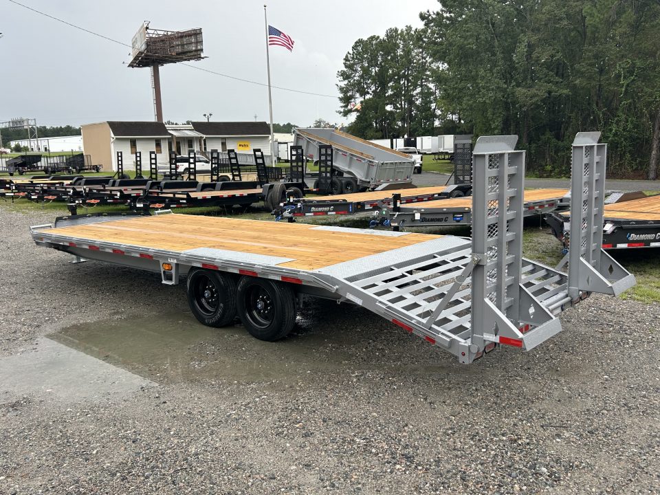 New 2027 Diamond C DEC208 Deckover Trailer, 8.5x24 ( 19ft Deck +5ft Dovetail ) , 8K Axles, #13,340 Payload