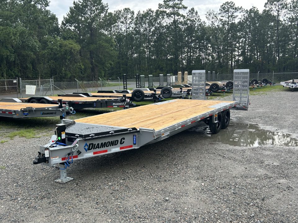 New 2027 Diamond C DEC208 Deckover Trailer, 8.5x24 ( 19ft Deck +5ft Dovetail ) , 8K Axles, #13,340 Payload