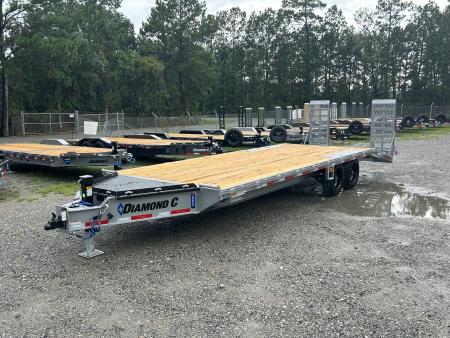 New 2027 Diamond C DEC208 Deckover Trailer, 8.5x24 ( 19ft Deck +5ft Dovetail ) , 8K Axles, #13,340 Payload