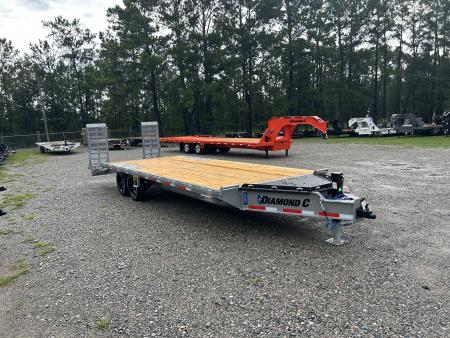 New 2027 Diamond C DEC208 Deckover Trailer, 8.5x24 ( 19ft Deck +5ft Dovetail ) , 8K Axles, #13,340 Payload