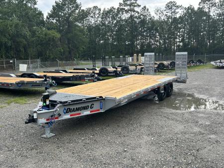 New 2027 Diamond C DEC208 Deckover Trailer, 8.5x24 ( 19ft Deck +5ft Dovetail ) , 8K Axles, #13,340 Payload