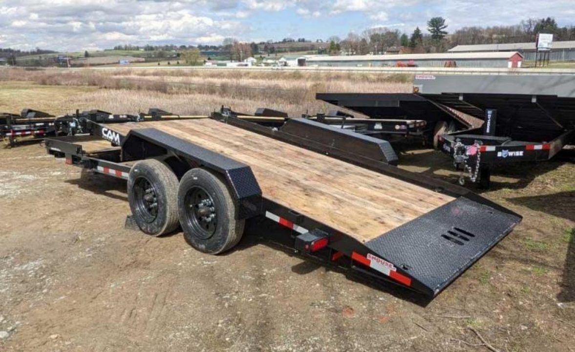 New 2027 CAM SUPERLINE 19' (4+15) Lo Pro Split Tilt Trailer w/ Pallet Fork Carrier