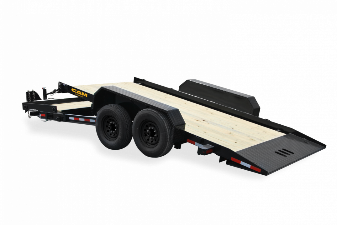 New 2027 CAM SUPERLINE 19' (4+15) Lo Pro Split Tilt Trailer w/ Pallet Fork Carrier
