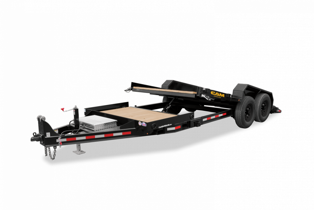 New 2027 CAM SUPERLINE 19' (4+15) Lo Pro Split Tilt Trailer w/ Pallet Fork Carrier