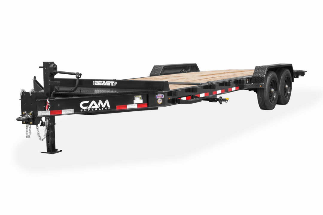 New 2027 CAM SUPERLINE 22' (4+18) HD "BEAST" Lo Pro Split Tilt Trailer (10K AXLES)