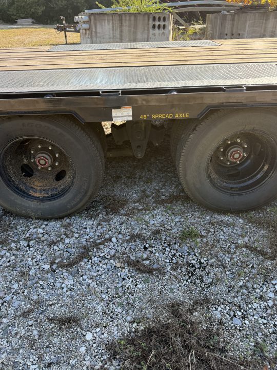 Used 2026 Big Tex 22GN-40 Flatbed Trailer, 35+5, MEGA RAMPS, 2 SPD JACKS, SPARE TIRE