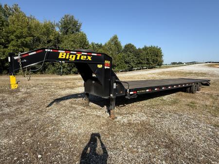 Used 2026 Big Tex 22GN-40 Flatbed Trailer, 35+5, MEGA RAMPS, 2 SPD JACKS, SPARE TIRE