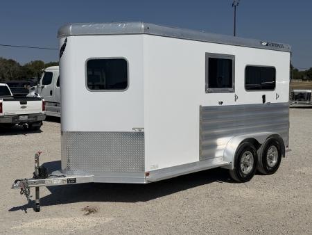 Used 2024 Featherlite 2 Horse Bumper Pull Horse Trailer