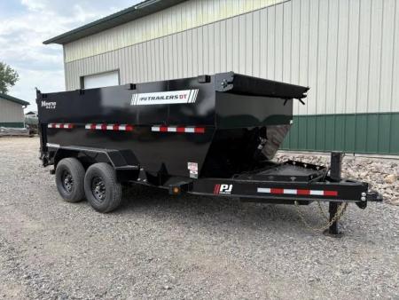 New 2026 14'x83  14k PJ DT1 Low Pro Telescopic High Side Dump Trailer