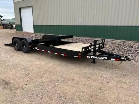 New 2027 22' 14k PJ Channel Equipment Tilt Trailer