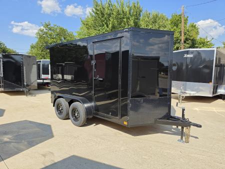 New 2027 New 6x12 TA Screwless Enclosed Trailer | Blackout | Spoiler Package | Barn Doors | .08 Polycor | Dexter Axle | 1242
