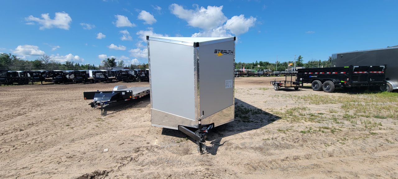 New 2026 Stealth Trailers 7x16 6'6" SILVER New Style W/Ramp Door Cargo / Enclosed Trailer