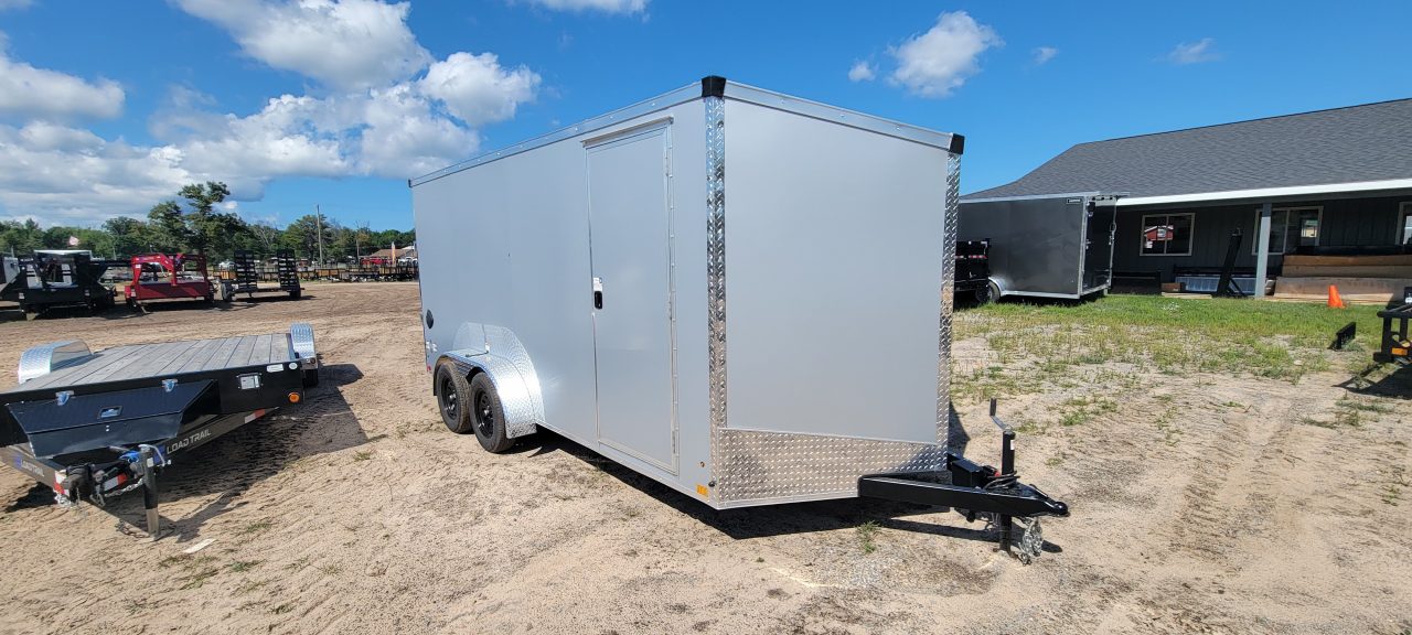 New 2026 Stealth Trailers 7x16 6'6" SILVER New Style W/Ramp Door Cargo / Enclosed Trailer