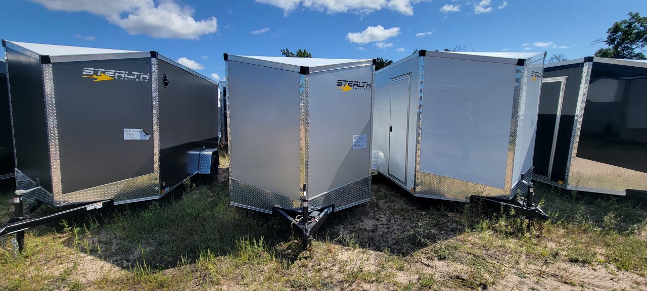 New 2027 Stealth Trailers 7X14 SILVER 7K 6'6" W/ RAMP Cargo / Enclosed Trailer