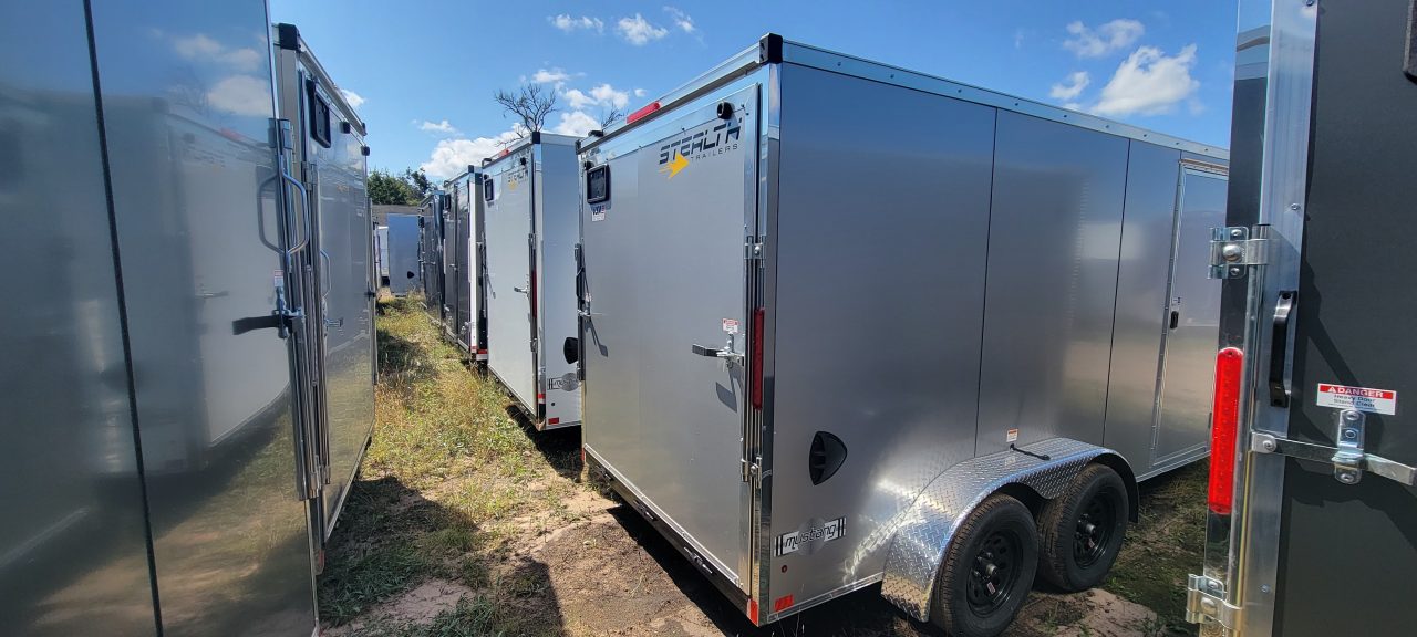 New 2027 Stealth Trailers 7X14 SILVER 7K 6'6" W/ RAMP Cargo / Enclosed Trailer