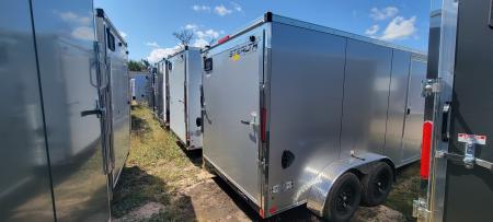New 2027 Stealth Trailers 7X14 SILVER 7K 6'6" W/ RAMP Cargo / Enclosed Trailer