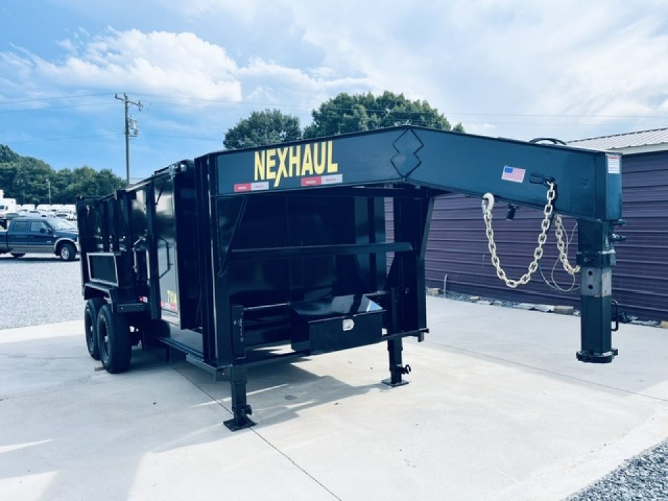 New 2027 Nexhaul 7X14 Gooseneck Dump Trailer 15K w/4ft Walls
