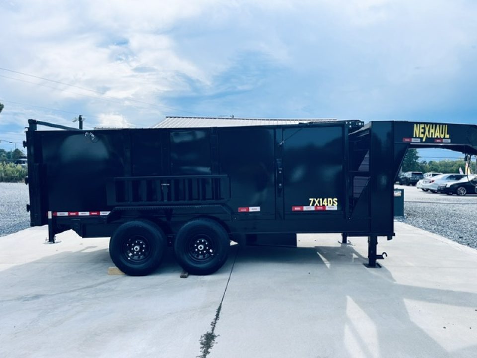 New 2027 Nexhaul 7X14 Gooseneck Dump Trailer 15K w/4ft Walls