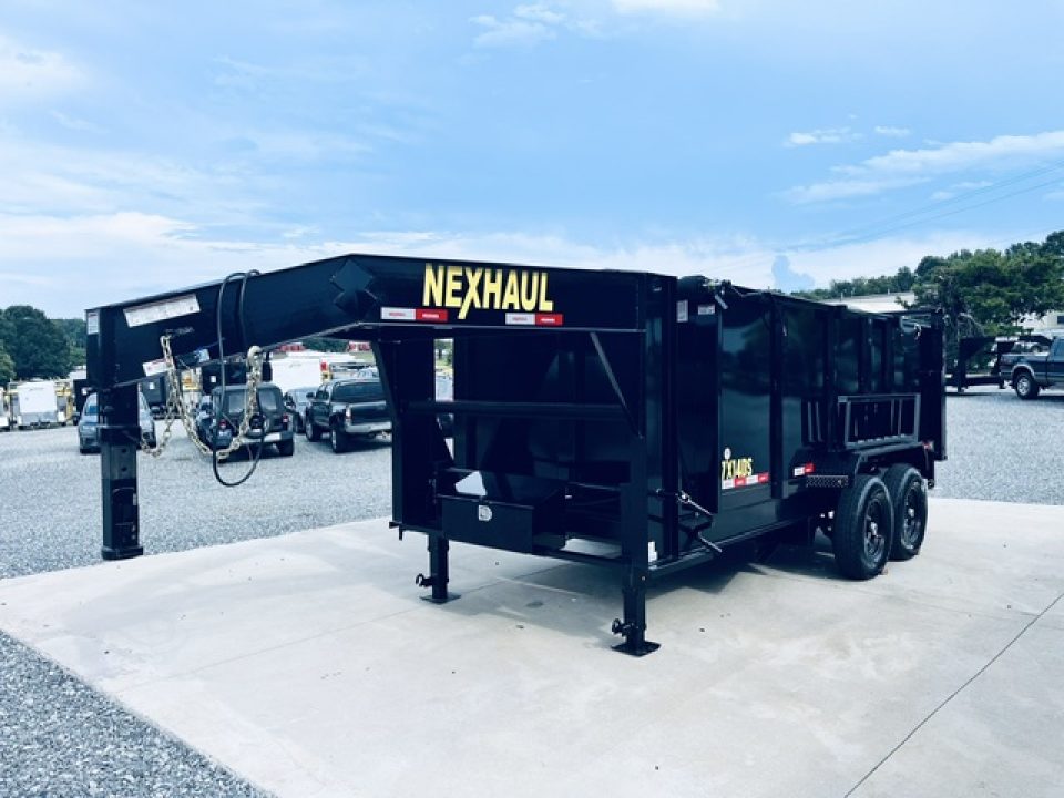 New 2027 Nexhaul 7X14 Gooseneck Dump Trailer 15K w/4ft Walls