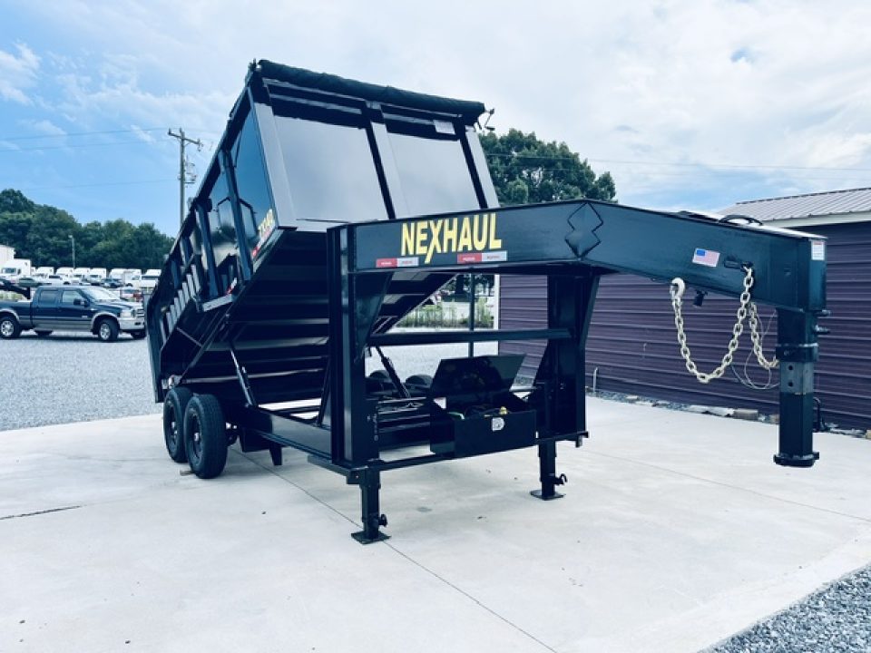 New 2027 Nexhaul 7X14 Gooseneck Dump Trailer 15K w/4ft Walls