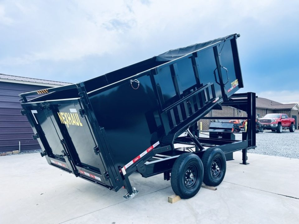 New 2027 Nexhaul 7X14 Gooseneck Dump Trailer 15K w/4ft Walls