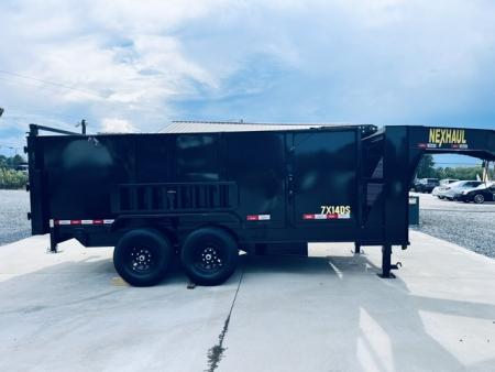New 2027 Nexhaul 7X14 Gooseneck Dump Trailer 15K w/4ft Walls