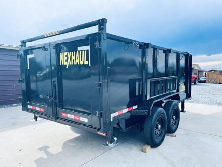 New 2027 Nexhaul 7X14 Gooseneck Dump Trailer 15K w/4ft Walls