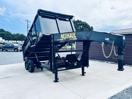 New 2027 Nexhaul 7X14 Gooseneck Dump Trailer 15K w/4ft Walls