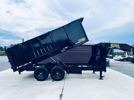 New 2027 Nexhaul 7X14 Gooseneck Dump Trailer 15K w/4ft Walls