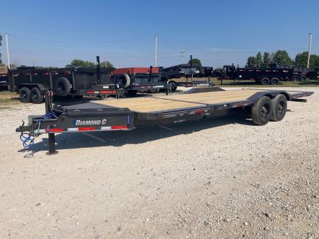 New 2027 Diamond C Trailers 102X24 TANDEM 23K TILT W/ 6' STATIONARY DECK, 18' TILT DECK W/ POWER OPTION, DRIVE OVER FENDERS & HYDROJACK Tilt Trailer