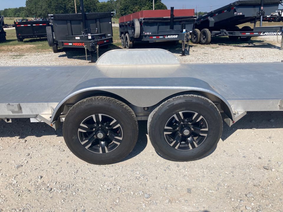Used 2020 Aluma 82X20 TANDEM 7K ALUM TILT W/ ROCK SHIELD, ALUM DECK, IN FLOOR LIGHTS & IN BED LIGHTS Tilt Trailer