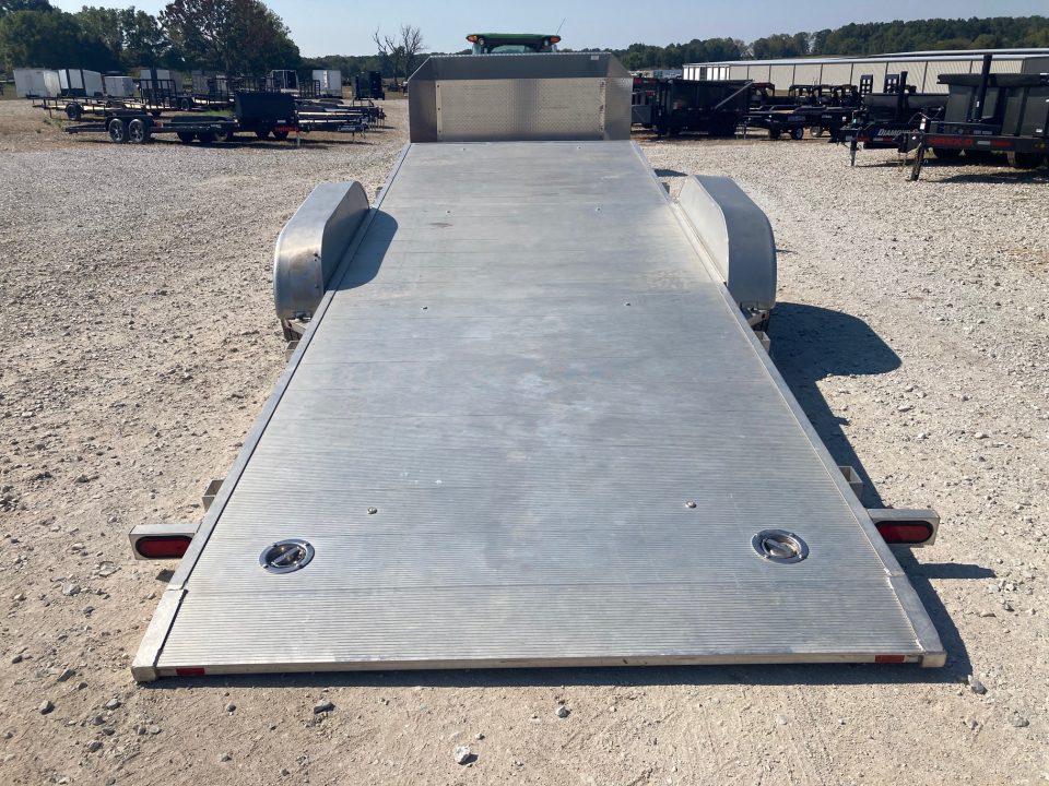 Used 2020 Aluma 82X20 TANDEM 7K ALUM TILT W/ ROCK SHIELD, ALUM DECK, IN FLOOR LIGHTS & IN BED LIGHTS Tilt Trailer