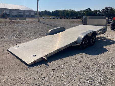 Used 2020 Aluma 82X20 TANDEM 7K ALUM TILT W/ ROCK SHIELD, ALUM DECK, IN FLOOR LIGHTS & IN BED LIGHTS Tilt Trailer