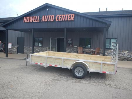 New 2027 Jaxon Fab Werks 7 X 14 WOOD SIDE Utility Trailer
