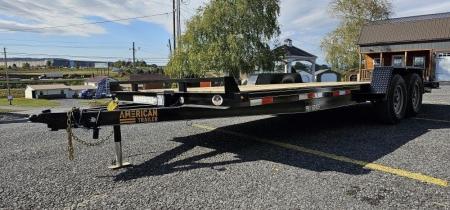 New Quality Pro Grade Wood Deck Car Hauler 20' - 9990 GVWR - Spare Mount