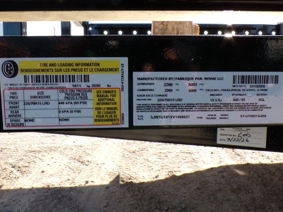 New *2027 Sure-Trac UTV8214 Utility Trailer