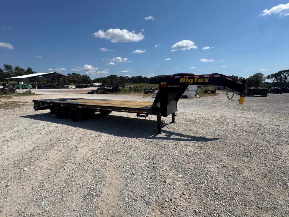 New 2027 Big Tex 102x25 Tandem 23.9K GN Flatbed w/ Mega Ramps, Load Lights, & 2-Speed Jacks