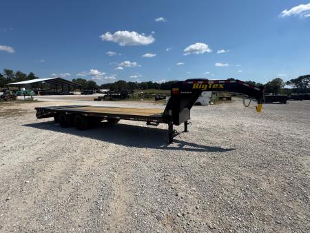 New 2027 Big Tex 102x25 Tandem 23.9K GN Flatbed w/ Mega Ramps, Load Lights, & 2-Speed Jacks